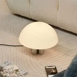 SilverAura – White Table Lamp with Chrome Base