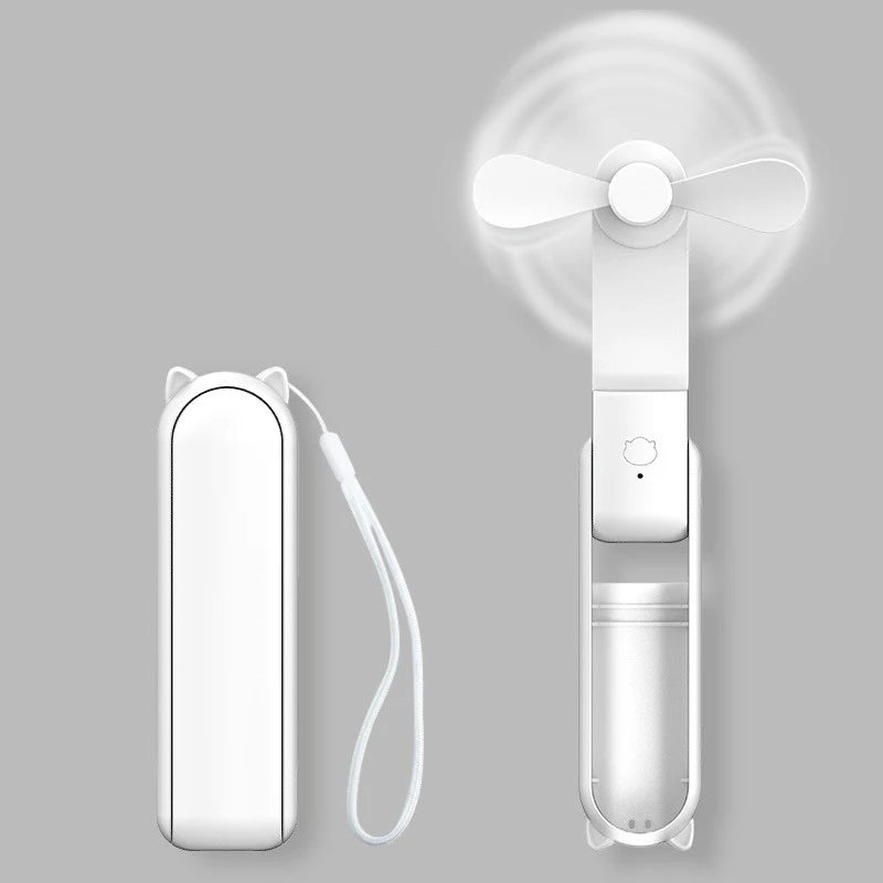 Mini hand fan Breezella | USB rechargeable | 3 speeds | Foldable & Powerbank function | 2000mAh battery