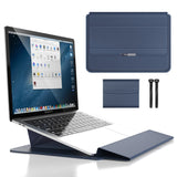 3-in-1 Waterproof Laptop Sleeve with Shock-Resistant Design and Accessory Storage - Elegant MacBook Case for Travel and Office