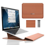 3-in-1 Waterproof Laptop Sleeve with Shock-Resistant Design and Accessory Storage - Elegant MacBook Case for Travel and Office