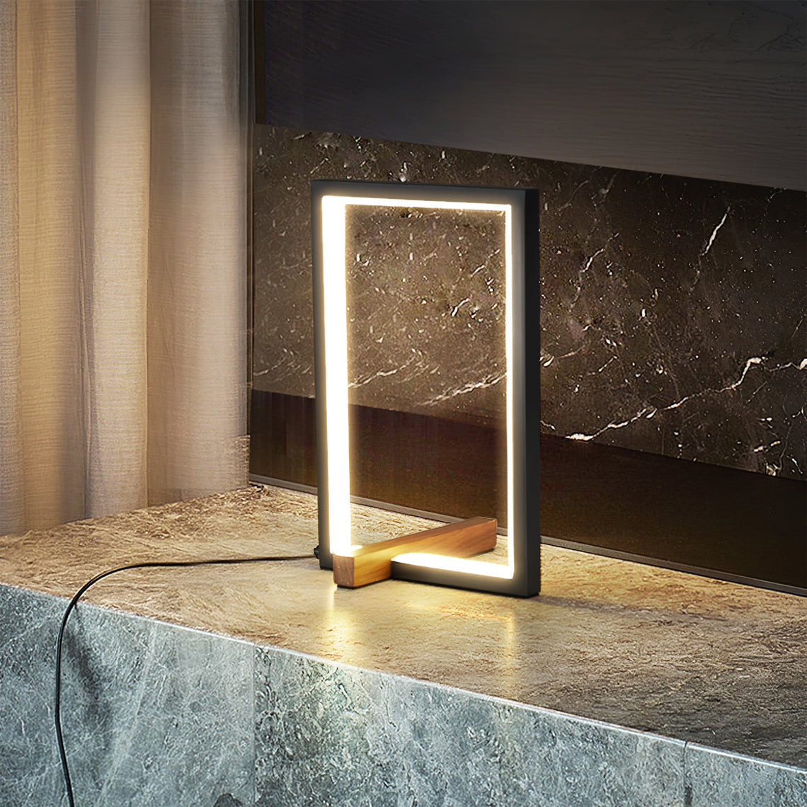 WoodGlow - Rustic Table Lamp