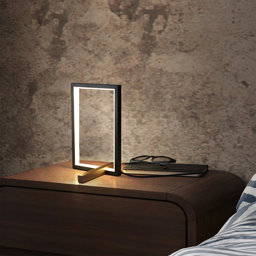 WoodGlow - Rustic Table Lamp