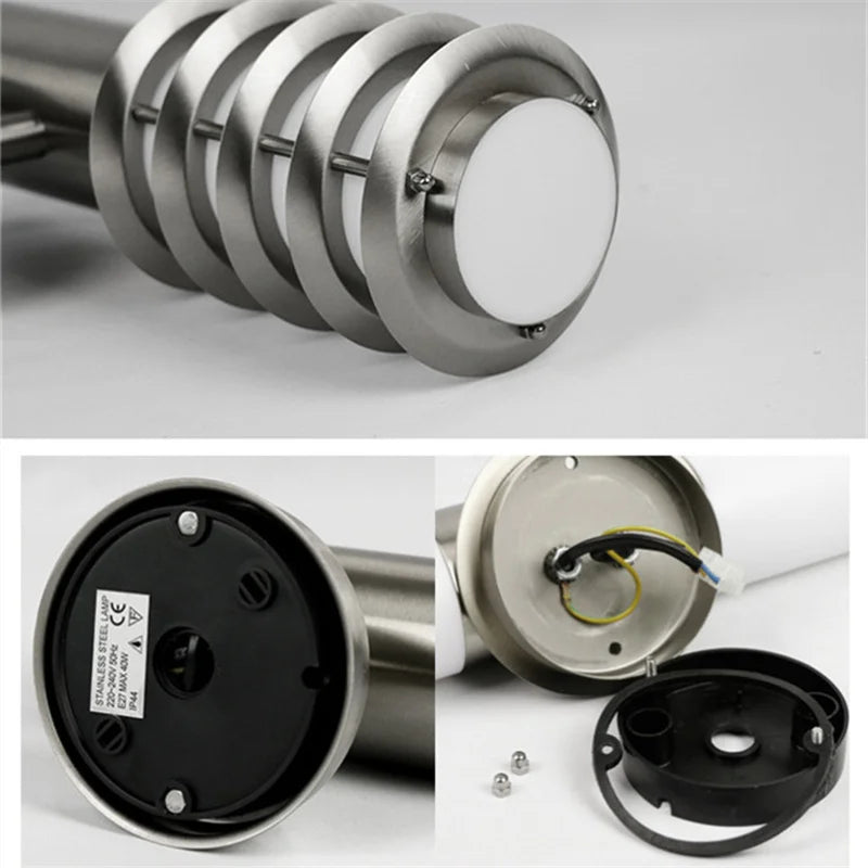 Weather-Resistant Stainless Steel Outdoor Wall Lights with LED