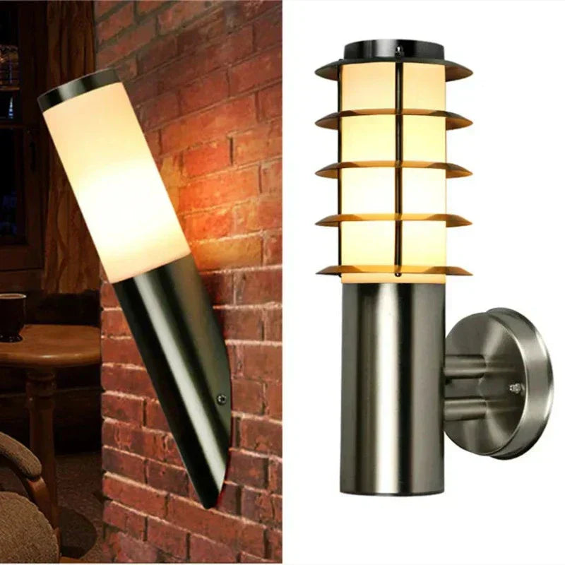 Weather-Resistant Stainless Steel Outdoor Wall Lights with LED