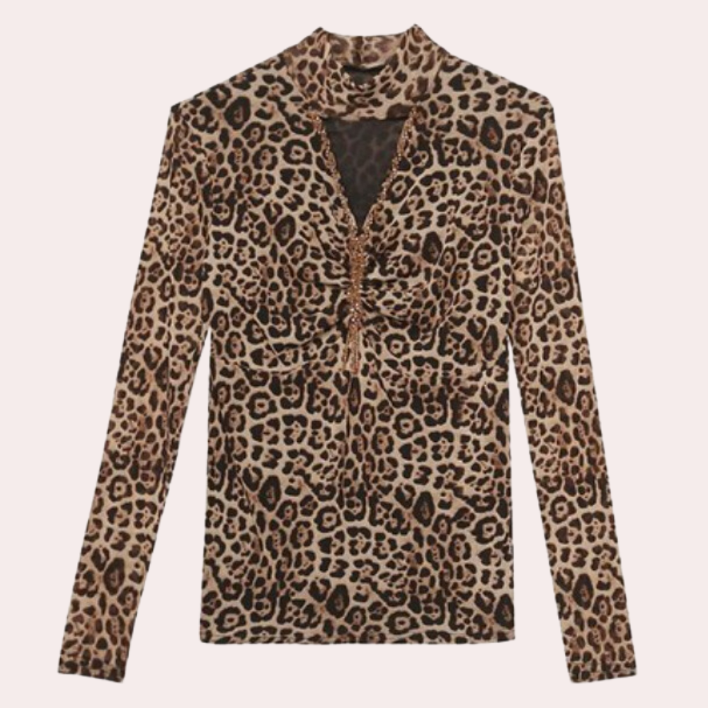 Women's Elegant Leopard Top