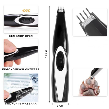 Wireless Dog Grooming Clippers, Professional Pet Trimmer for Sensitive Areas, USB Rechargeable, Quiet Operation, Stainless Steel