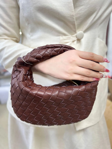 Women's Handbag Braided Design One Size Polyurethane