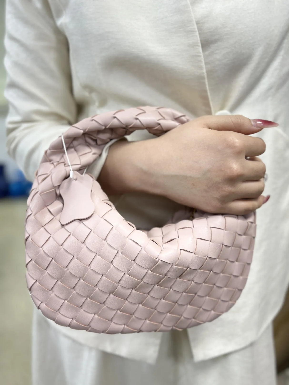Women's Handbag Braided Design One Size Polyurethane