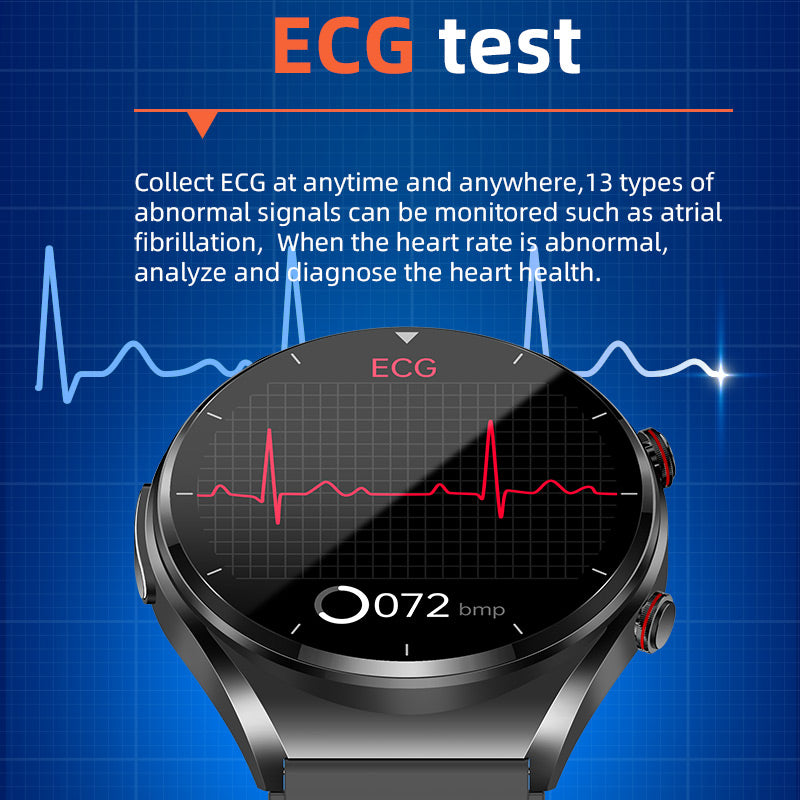 One-click blood sugar | Blood glucose blood pressure EKG | EKG HRV heart frequency monitor health smart watch