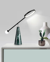 TriGlow – Geometric Table Lamp with Adjustable Swan Neck
