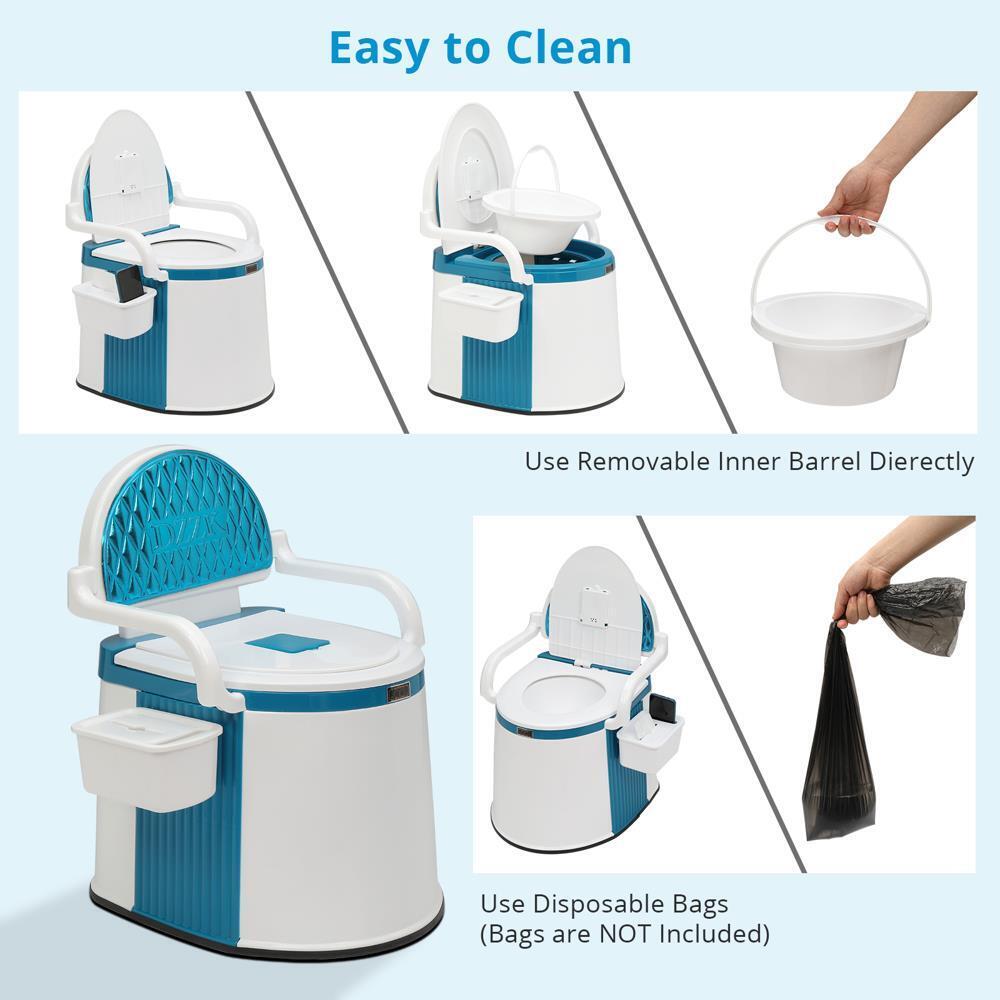 Adult and Elderly Portable Toilet for Home and Outdoor Use