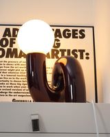 SpiralGlow – Elegant Resin and Glass Table Lamp