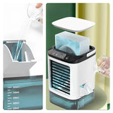 Portable Air Cooler Humidifier Fan with Night Light