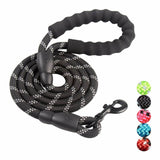 Tangle-Free Reflective Dog Leash – Durable Nylon, 6 Feet Long, 360-Degree Rotating Hook for Safe Evening Walks