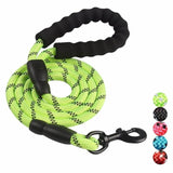 Tangle-Free Reflective Dog Leash – Durable Nylon, 6 Feet Long, 360-Degree Rotating Hook for Safe Evening Walks
