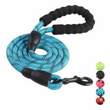 Tangle-Free Reflective Dog Leash – Durable Nylon, 6 Feet Long, 360-Degree Rotating Hook for Safe Evening Walks
