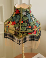 VintageBloom - Tafel Lamp in Franse Bloemmotief met Franje