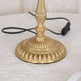 VintageBloom - Tafel Lamp in Franse Bloemmotief met Franje