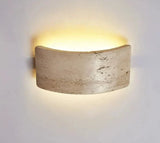 StoneBeam – Minimalist Wall Lamp in Travertine