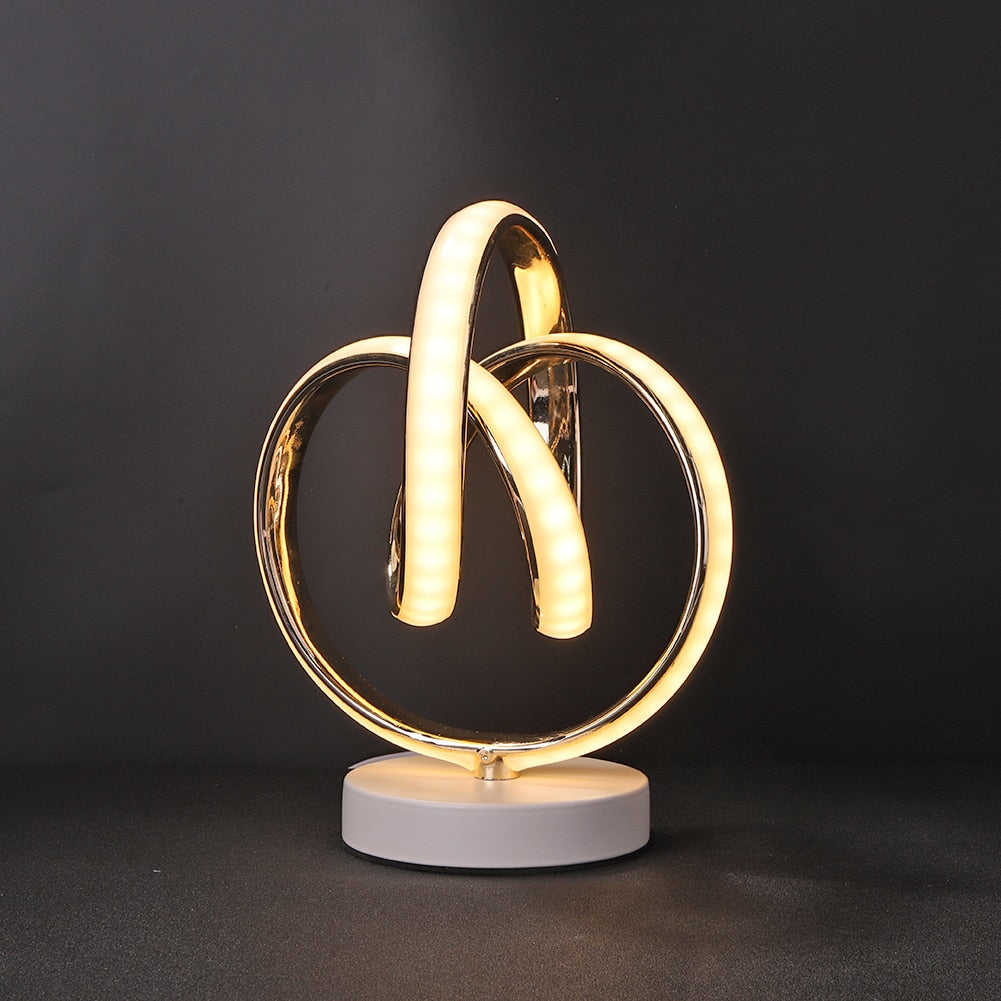 SpiralGlow – Sleek LED Table Lamp with Cozy Warm Light