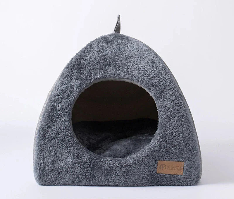 Triangelnest - Luxurious Velvet Cat House Indoor for Ultimate Comfort