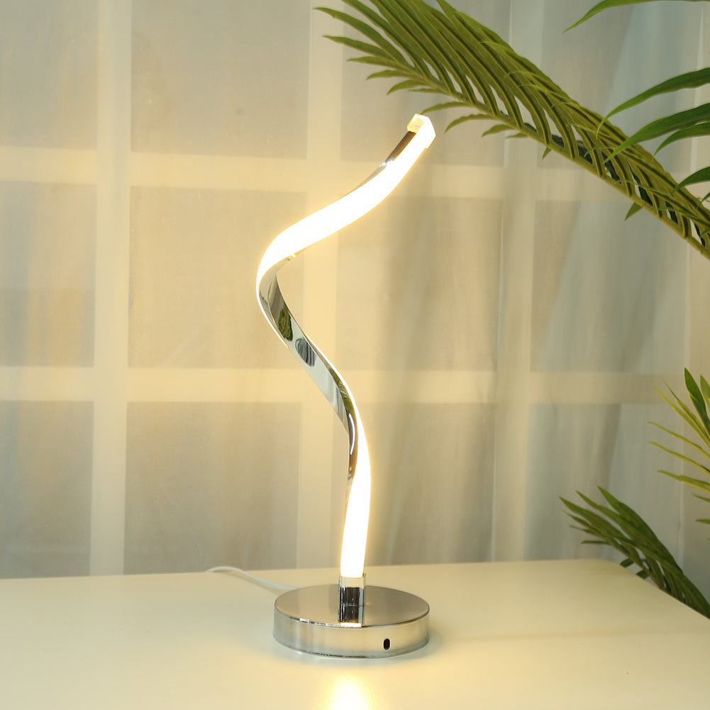 SpiralGlow – LED Desk Lamp with Spiral Design for Bedroom