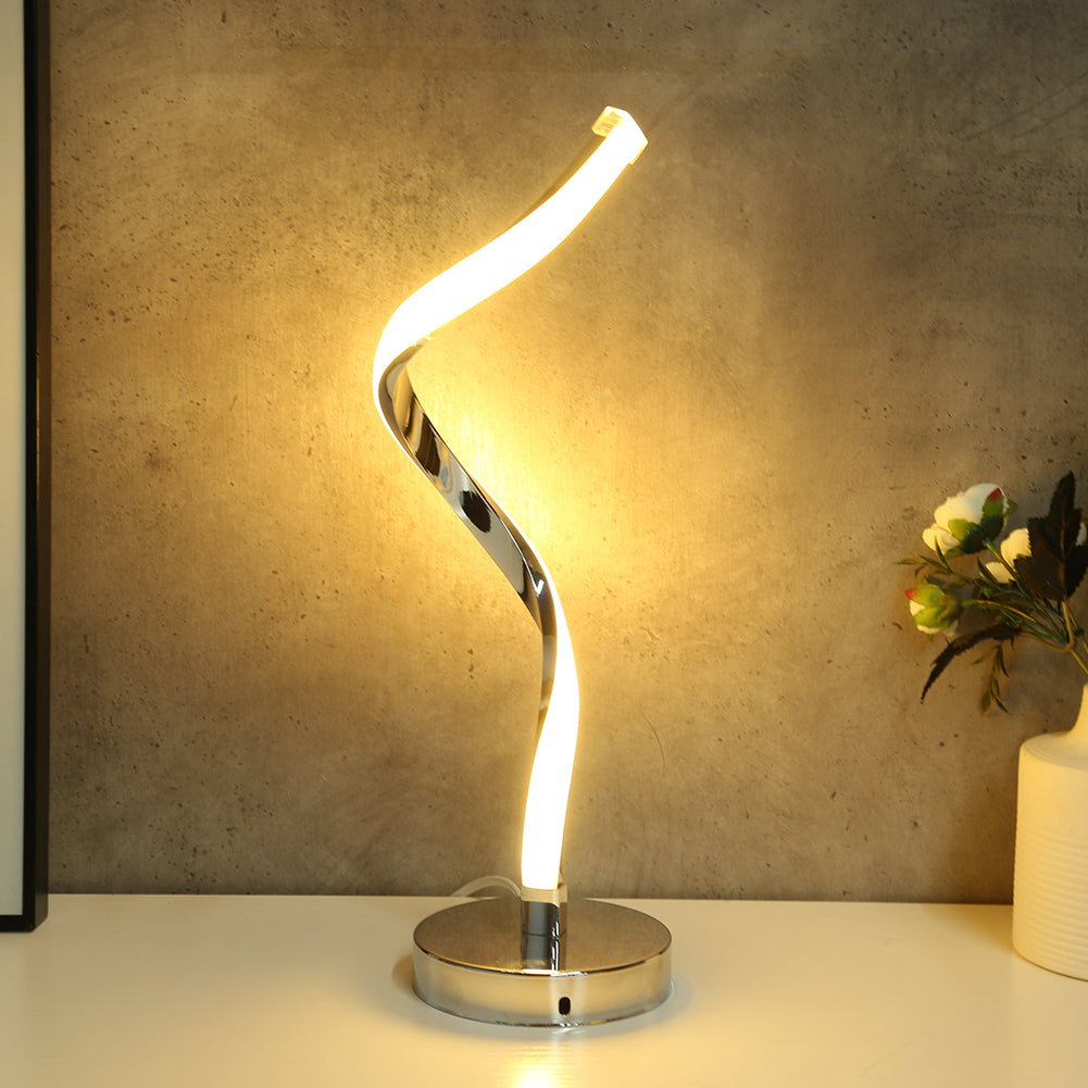 SpiralGlow – LED Desk Lamp with Spiral Design for Bedroom