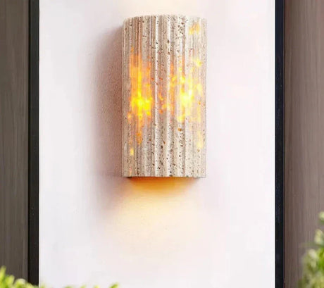 TravertineLuxe – Travertine Wall Lamp for Elegant Interiors