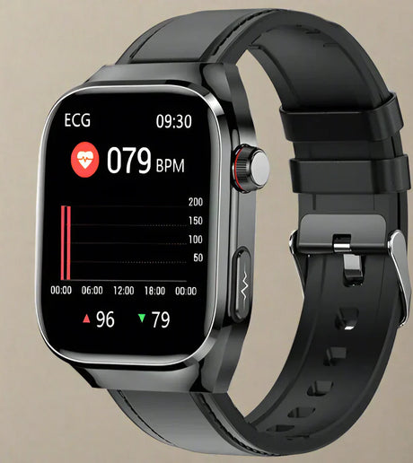 Advanced Health Smartwatch with ECG, Blood Sugar Monitoring, 2.04-Inch AMOLED Display – Waterproof Fitness Tracker