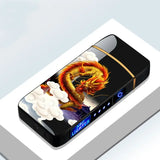 Rechargeable USB Plasma Lighter with Windproof Double Arch Flame – Stylish Metal Design for Indoor and Outdoor Use