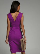 Women's Summer Dress, Elegant V-Neck Spaghetti Strap Mini Dress