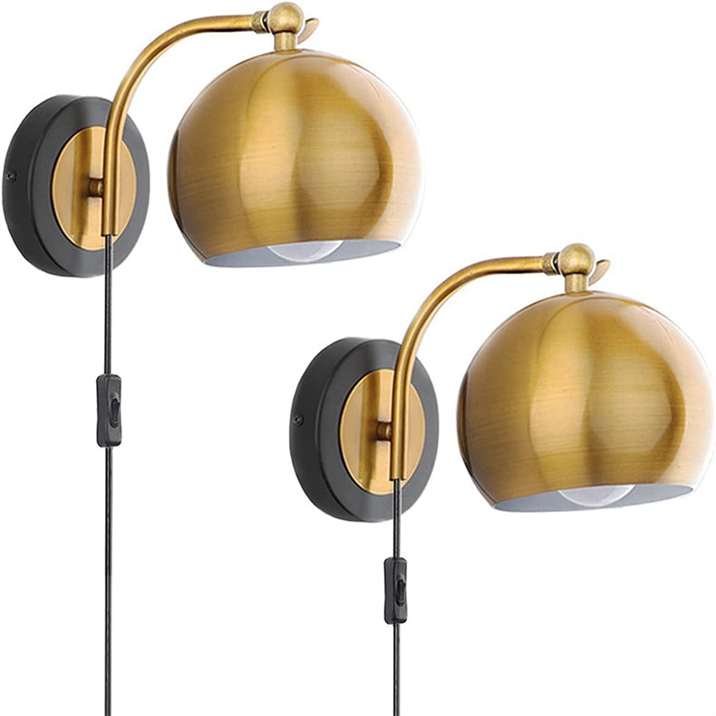 AntiqueAura – Classic Vintage Wall Lamp with Plug for Elegant Spaces