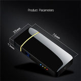 Rechargeable USB Plasma Lighter with Windproof Double Arch Flame – Stylish Metal Design for Indoor and Outdoor Use