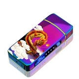 Rechargeable USB Plasma Lighter with Windproof Double Arch Flame – Stylish Metal Design for Indoor and Outdoor Use
