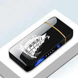 Rechargeable USB Plasma Lighter with Windproof Double Arch Flame – Stylish Metal Design for Indoor and Outdoor Use