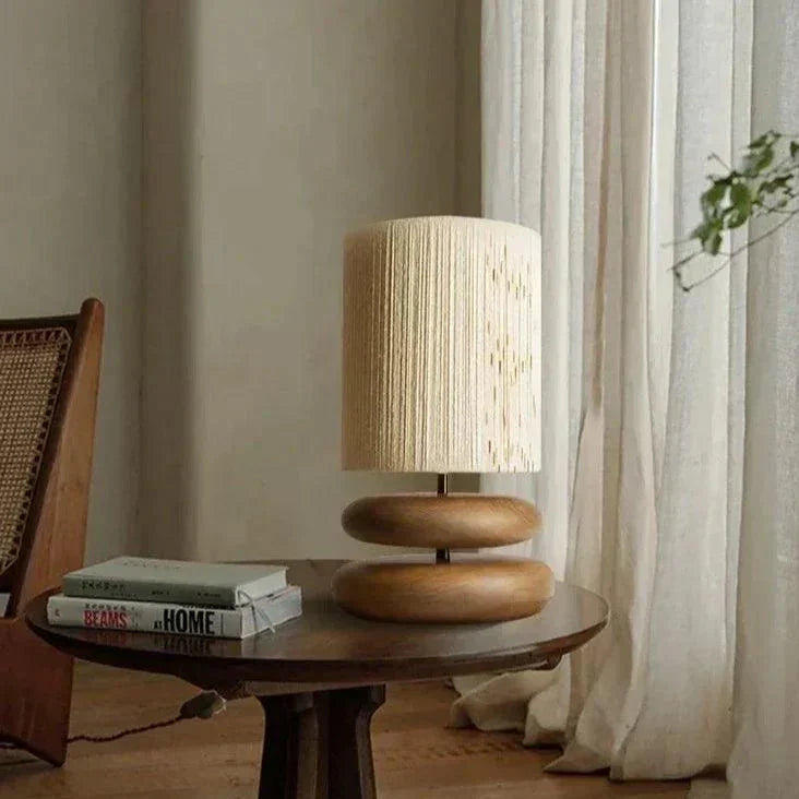 WalnutAura - Soft Glow Walnut Lamp