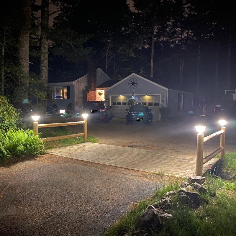 Waterproof Solar Garden Lights - 4000mAh Battery, 3 Light Colors, Outdoor Use
