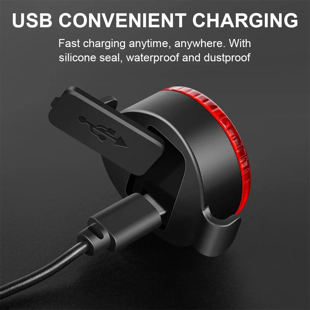 USB Rechargeable LED Bicycle Light Set – Waterproof Bike Headlight and Rear Light with Multiple Modes for Safety and Visibility