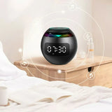 Multifunctional Bluetooth Alarm Clock Speaker with LED Display and Colorful Night Light – 2200mAh Battery