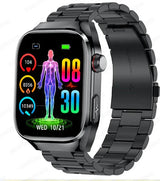 Advanced Health Smartwatch with ECG, Blood Sugar Monitoring, 2.04-Inch AMOLED Display – Waterproof Fitness Tracker