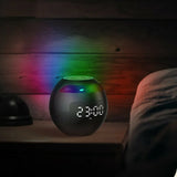 Multifunctional Bluetooth Alarm Clock Speaker with LED Display and Colorful Night Light – 2200mAh Battery