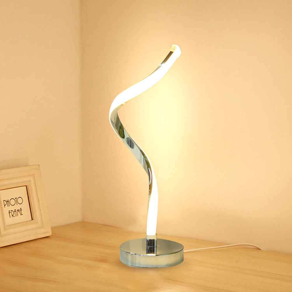 SpiralGlow – LED Desk Lamp with Spiral Design for Bedroom