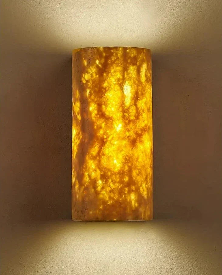 TravertineLuxe – Travertine Wall Lamp for Elegant Interiors