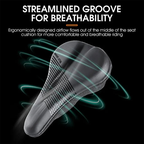 Wear-Resistant Bicycle Saddle Cover with Shock Absorption and Waterproof Design – Soft Bike Seat Cushion for Comfort
