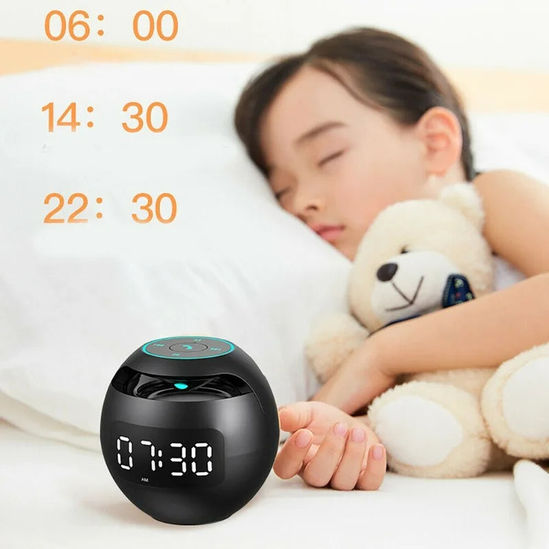Multifunctional Bluetooth Alarm Clock Speaker with LED Display and Colorful Night Light – 2200mAh Battery