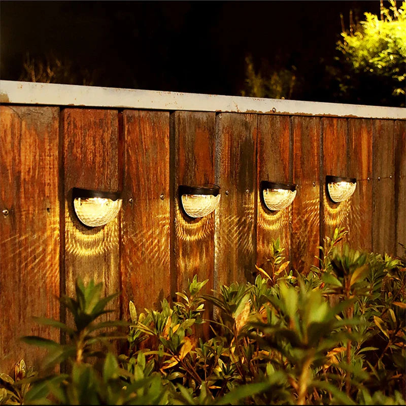 Solar Wall Lights Outdoor - Waterproof LED Garden Lights for Driveway & Patio