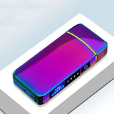 Rechargeable USB Plasma Lighter with Windproof Double Arch Flame – Stylish Metal Design for Indoor and Outdoor Use