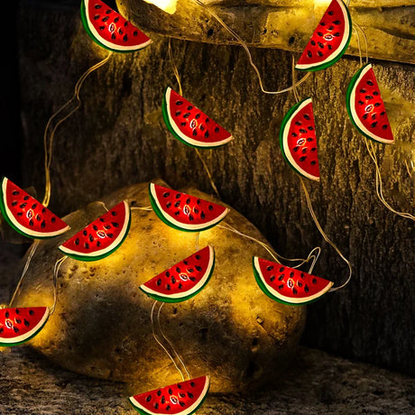 Watermelon String Lights - 20 LED Outdoor Party Lights for Summer Decor