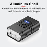 USB Rechargeable Bicycle Light Set - 1500 Lumens LED Headlight and Rear Light with 6 Modes for Night Riding Safety