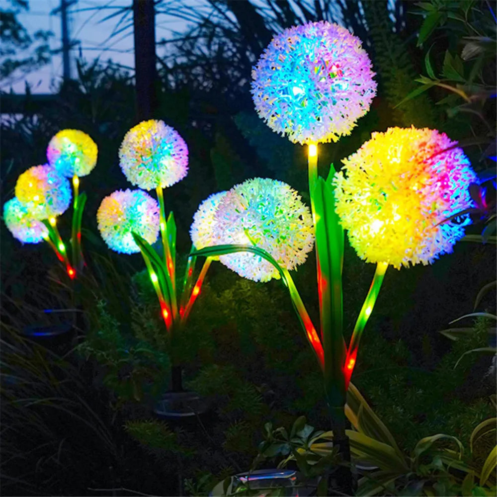 Solar Garden Lights - 3 Pack Dandelion Outdoor Decorative Solar LED Lights